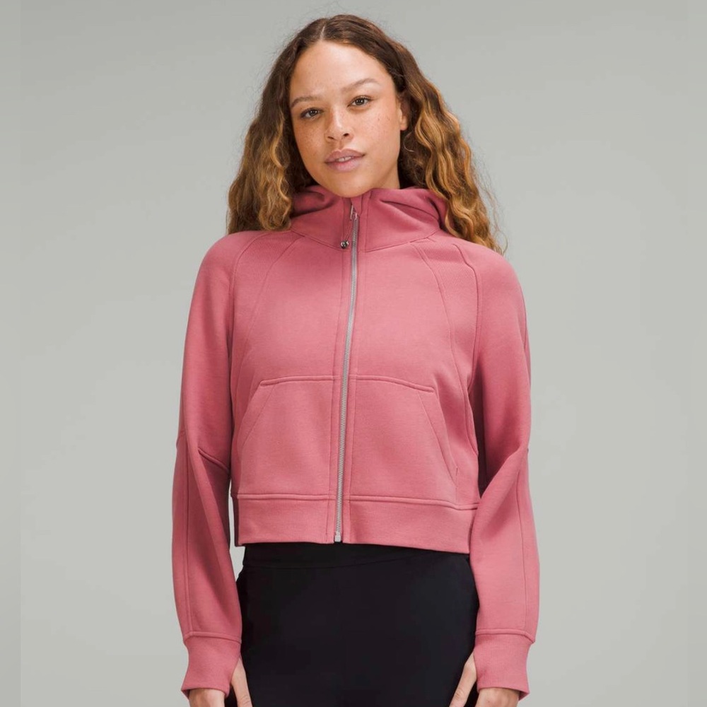 brier rose oversized scuba hoodie full zip size xs/s